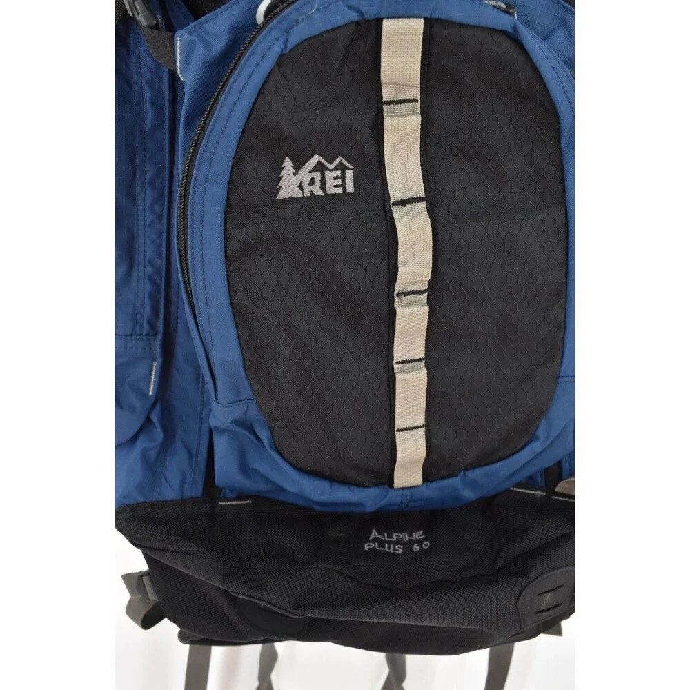 REI Size Small 50L Alpine Plus Blue Vintage Internal Frame Hiking Backpack